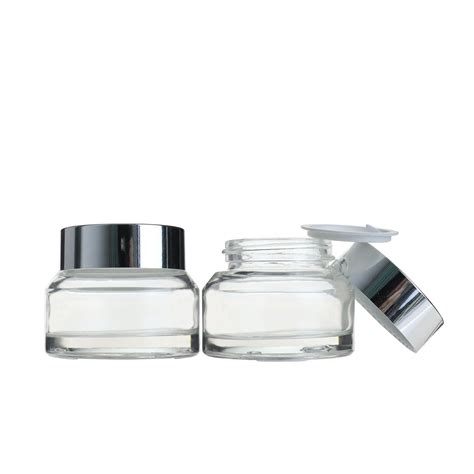 Clear Slant Shoulder Glass Jar RT Packaging