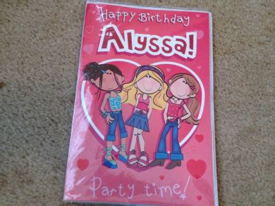 Happy Birthday Alyssa - Singing Birthday Card by Oak Patch Gifts - Shop ...