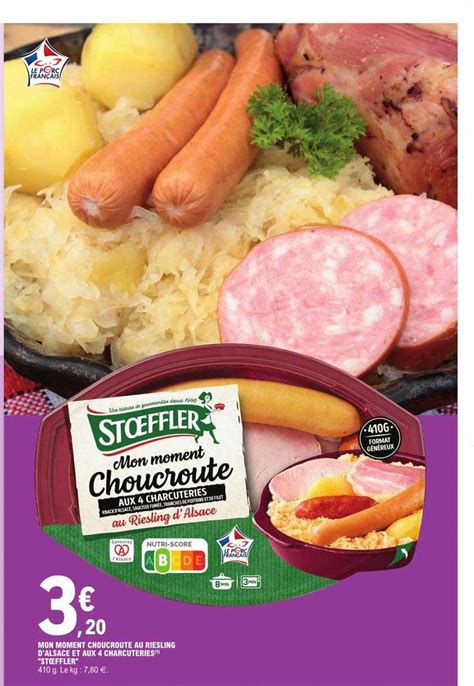 Promo Mon Moment Choucroute Au Riesling D Alsace Et Aux Charcuteries