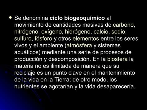 Ciclo Biogeoquímico Ppt