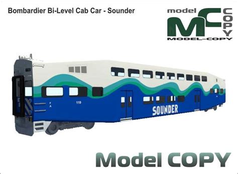 Bombardier Bi-Level Cab Car - Sounder - 3D Model - Model COPY | 3d ...