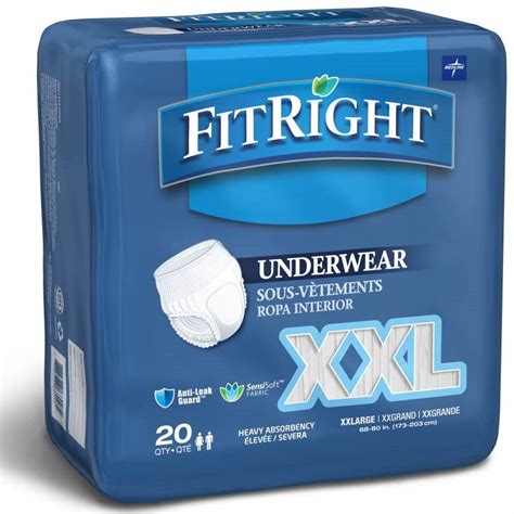 Medline Fitright Bariatric Disposable Underwear Xl Ct