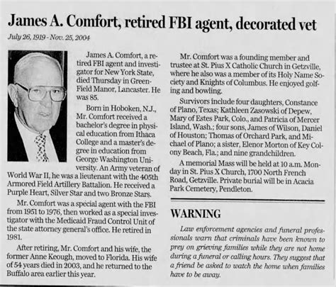 Obituary For James Comfort ™