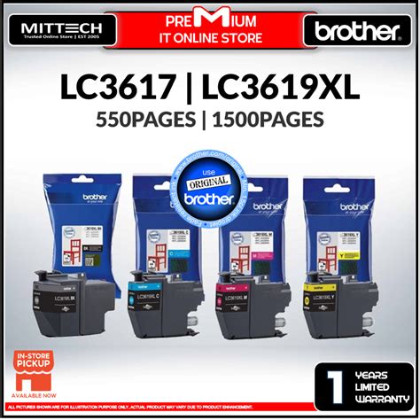 Brother Original Genuine Ink Cartridge Lc3617 Lc3619xl For Mfc J2330dw