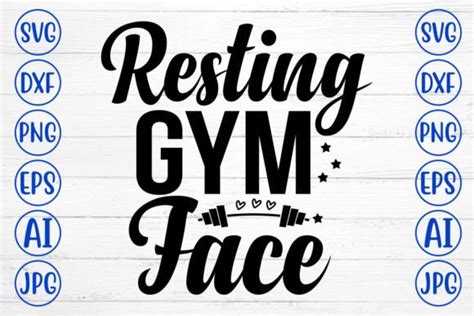 Resting Gym Face SVG Cut File Graphic By CreativeSvg Creative Fabrica