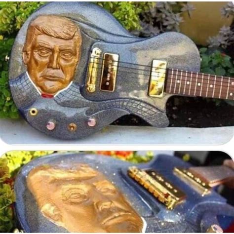 Trump Carved Guitar Making Strings Great Again Guitar Fail