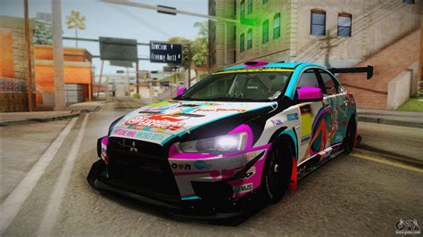 Mitsubishi Lancer Evolution X 2008 Racing Miku For GTA San Andreas