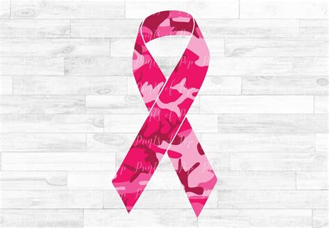 Camouflage Breast Cancer Ribbon Svg Pink Camo Cancer Ribbon Etsy