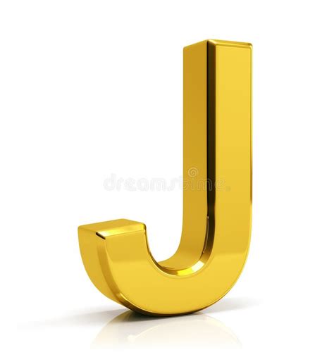 Gold letter J stock illustration. Illustration of sign - 120994433