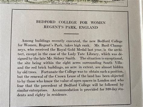 Bedford College For Women Regents Park London England Etsy