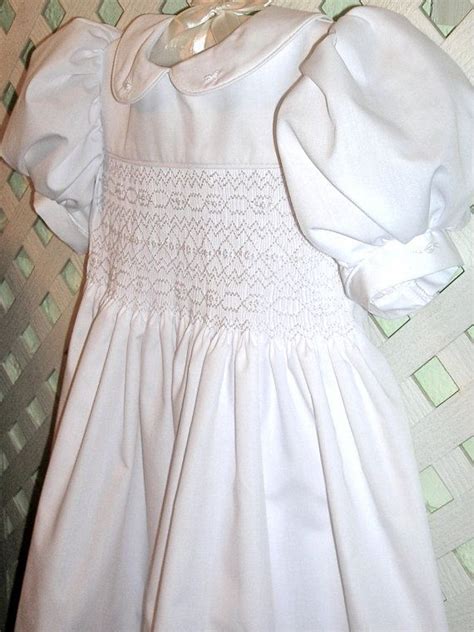 White Smocked Flower Girl Dress Smocked Flower Girl Dress Hand Smocked Dress Girls Dresses