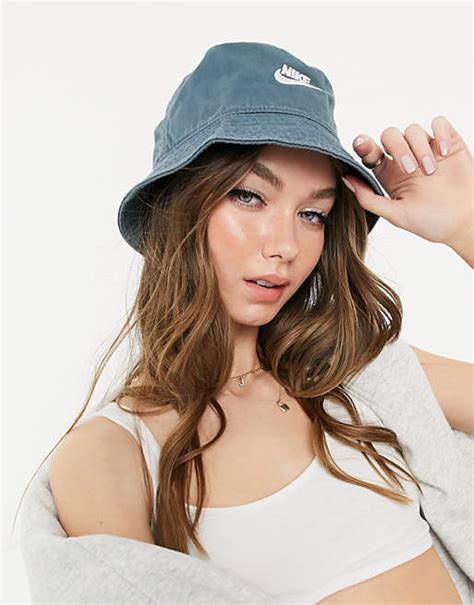 Nike Bucket Hat In Teal With Logo Asos