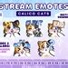 Calico Cat Emotes Twitch JUMBO Pack 20 Calico Cat Twitch Emotes Twitch