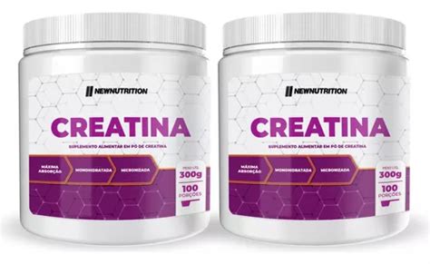 2x Creatina 300g Micronizada Monohidratada New Nutrition Parcelamento