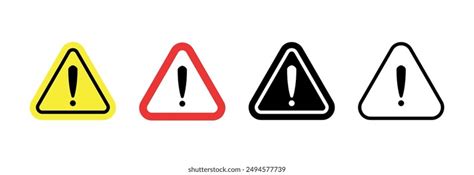 Danger Sign Flat Design On White Stock Vector Royalty Free