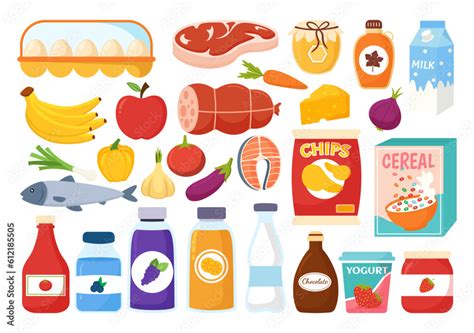 Grocery Items Vector