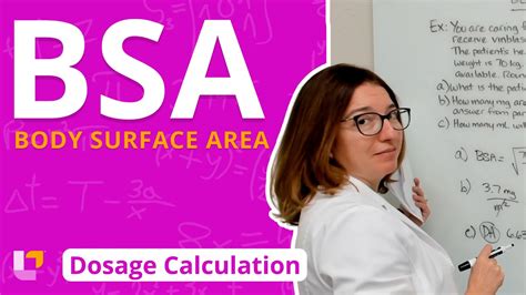 Body Surface Area Bsa Dosage Calculation For Nursing Students