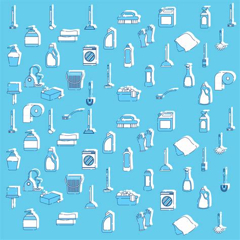 Seamless pattern background with cleaning icons Vector 28154187 Vector ...