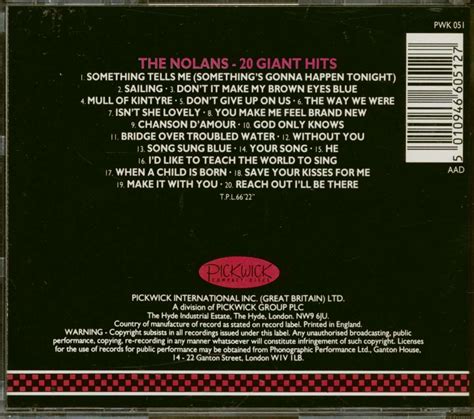 The Nolans CD: 20 Giant Hits (CD) - Bear Family Records