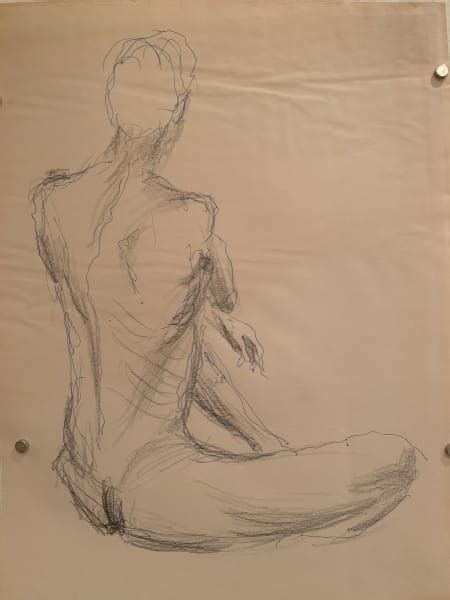 Seated Male Nude From The Collection Of MGH Discovered Art Artwork