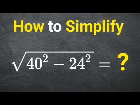 Nice Square Root Simplification Math Nice Square Root Problems