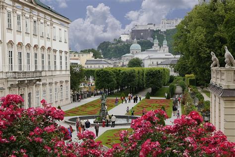 Historic City Of Salzburg With Salzach River In Winter During Blue Hour