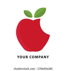 Red Apple Bite Logo Design Concept Stock Vector (Royalty Free ...