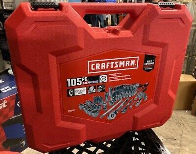 CRAFTSMAN 105 Piece SAE Metric Mechanics Tool Set Socket Wrench 1 4 In