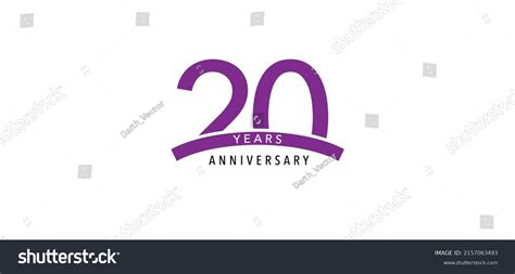 20 Years Anniversary Vector Icon Logo Stock Vector (Royalty Free ...