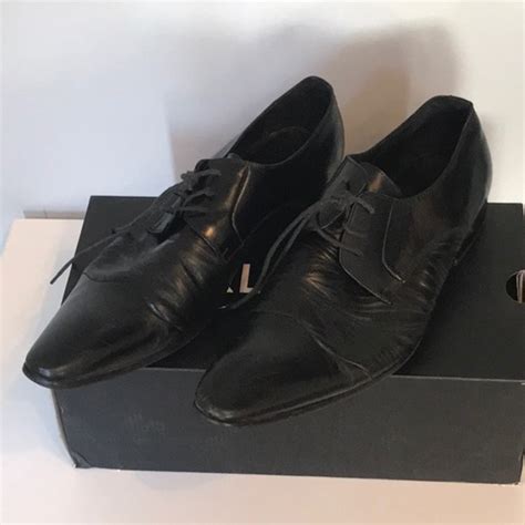 Aldo Mens Black Pointed Toe Dress Shoes Gem