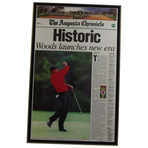Lot Detail - Tiger Woods 1997 Augusta Chronicle Masters Newspaper ...