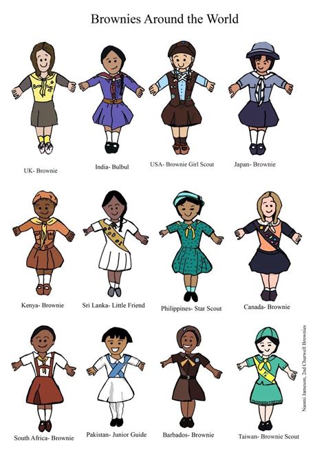 World Thinking Day Brownie Uniforms From Around The World Girl