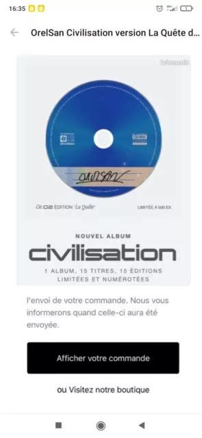 ALBUM CIVILISATION ORELSAN La quête Edition limitée 2700 Exemplaires