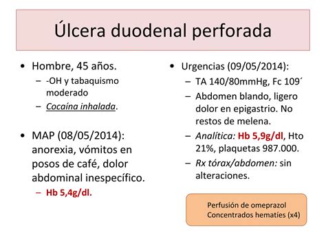 Caso Cl Nico Lcera Duodenal Perforada Ppt