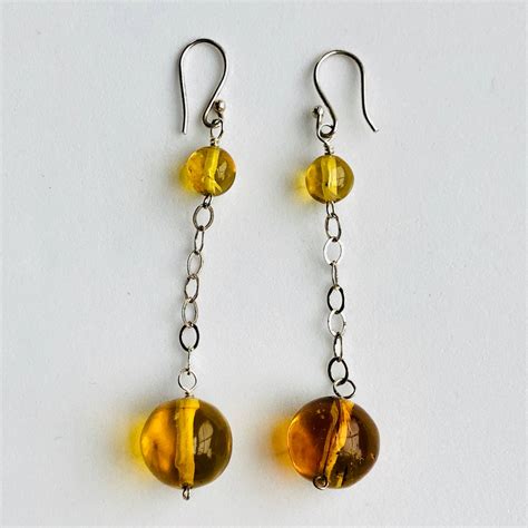 Mexican Earrings Mexican Amber Earrings Natural Chiapas Mexico Amber