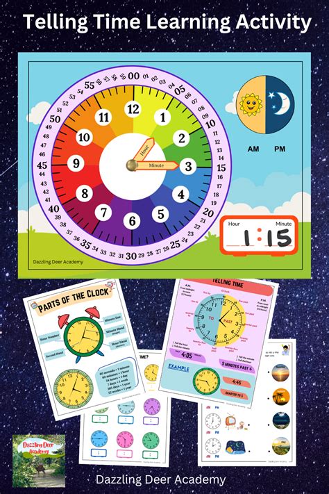 Learn To Tell Time Printable Activity Telling Time Worksheet