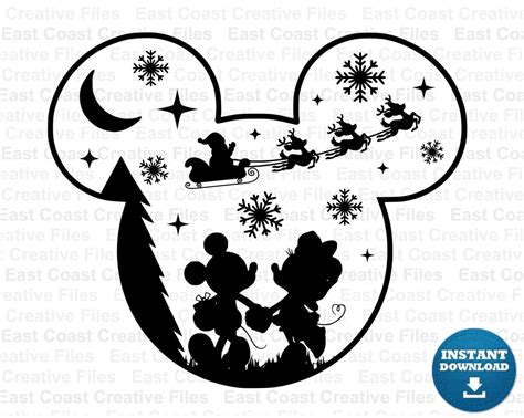 Mickey And Minnie Head Snowflakes Svg Mickey S Very Merry Christmas