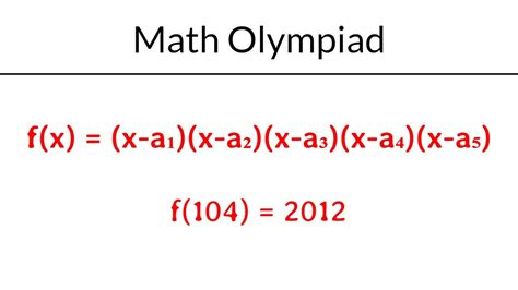 Singapore Mathematics Olympiad Senior Section 2012 Problem SMO Senior