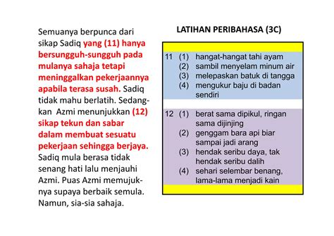 Latihan Bahasa Melayu Psle Peribahasa Ppt