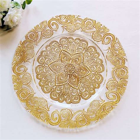 Bulk Wedding Lace Silver Charger Plates For Decoration TYLOR S