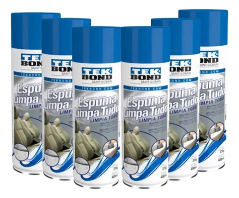 Espuma Limpa Tudo Tek Bond Estofado Carpete Couro Kit C 06