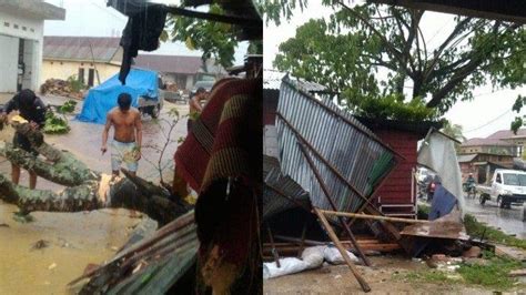 Pohon Tumbang Hingga Atap Melayang Akibat Angin Kencang Terpa Perumahan