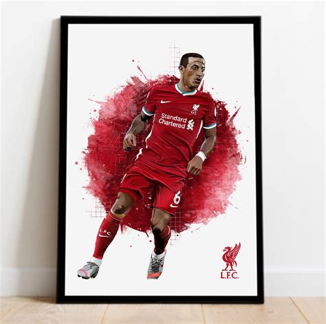 Hand Drawn Thiago Alcantara Liverpool Print Etsy Ireland