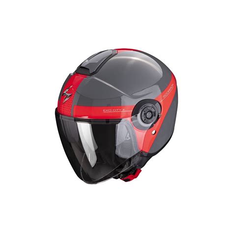 Scorpion Exo City Short Helm Grau Rot