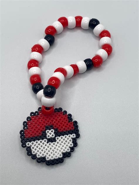 3 Pokemon Kandi Bracelets Perler Jewelry Artkal Kandi Rave Etsy