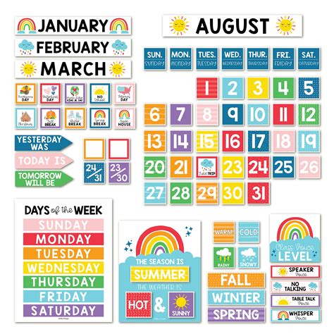 Buy Hadley Designs Colorful Classroom Set Bulletin Board Sets For