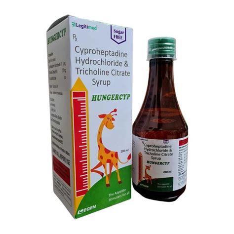 Cyproheptadine Hydrochloride Tricholine Citrate Syrup Packaging Type