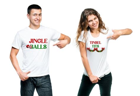 Couple Matching Jingle Balls Tinsel Tits Shirts Tshirt T Shirt T Shirt