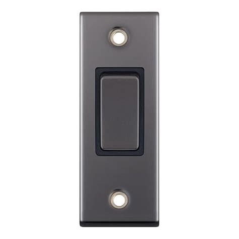 Selectric M Slim Decorative Black Nickel Architrave Switch