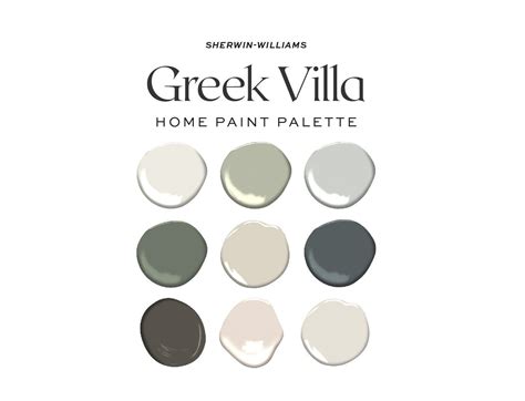 Sherwin Williams Greek Villa Color Palette Interior Design Color